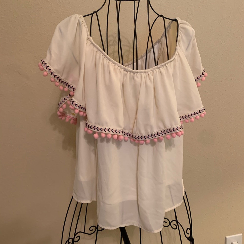 Peach Love BOHO cropped top Xl